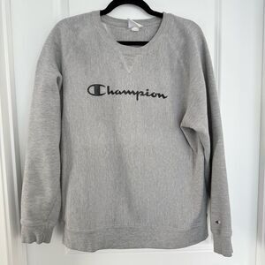 CHAMPION | Heather Gray Logo Sweatshirt